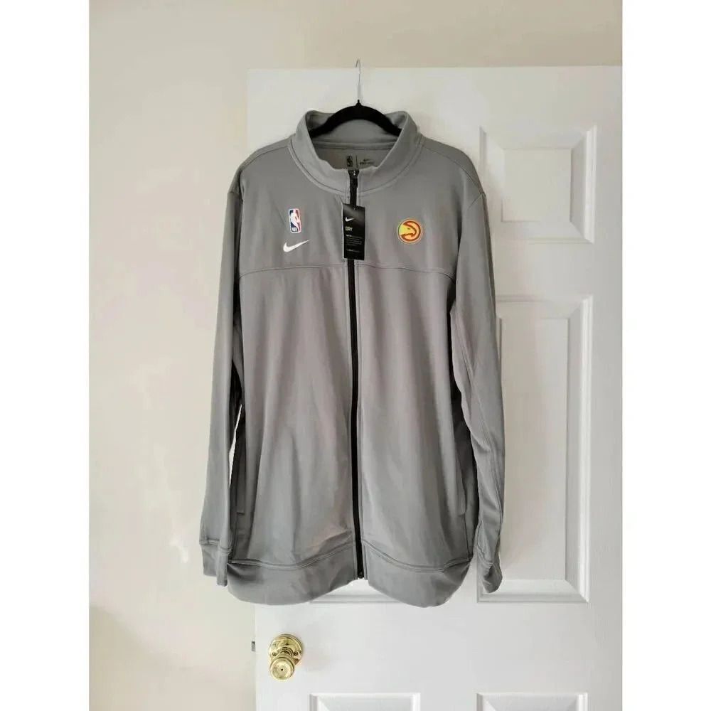 Nike NBA Atlanta Hawks Dri-Fit Showtime Gray Jacket Size XL Tall AV1671-010